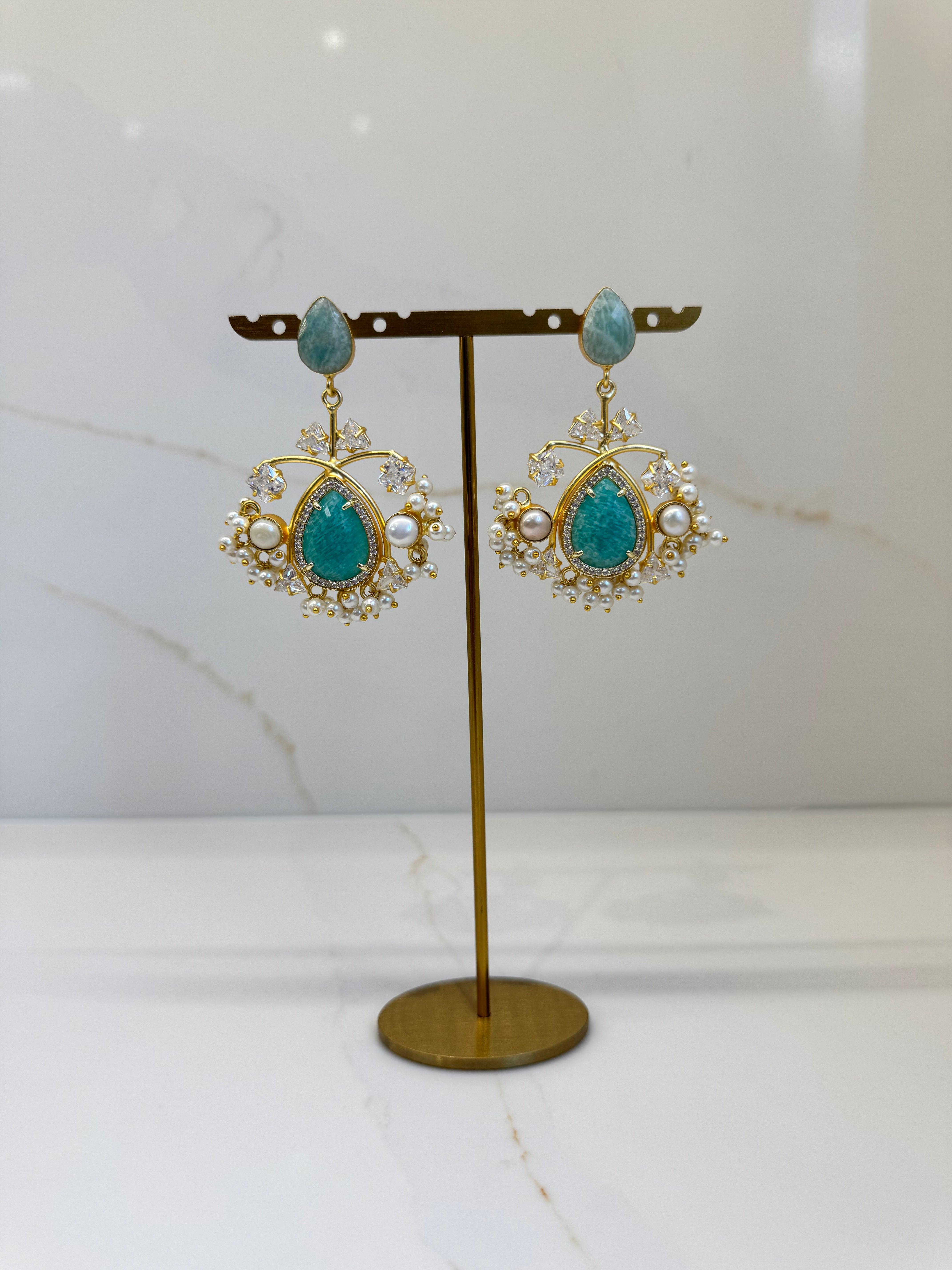 Turquoise tear drop earrings
