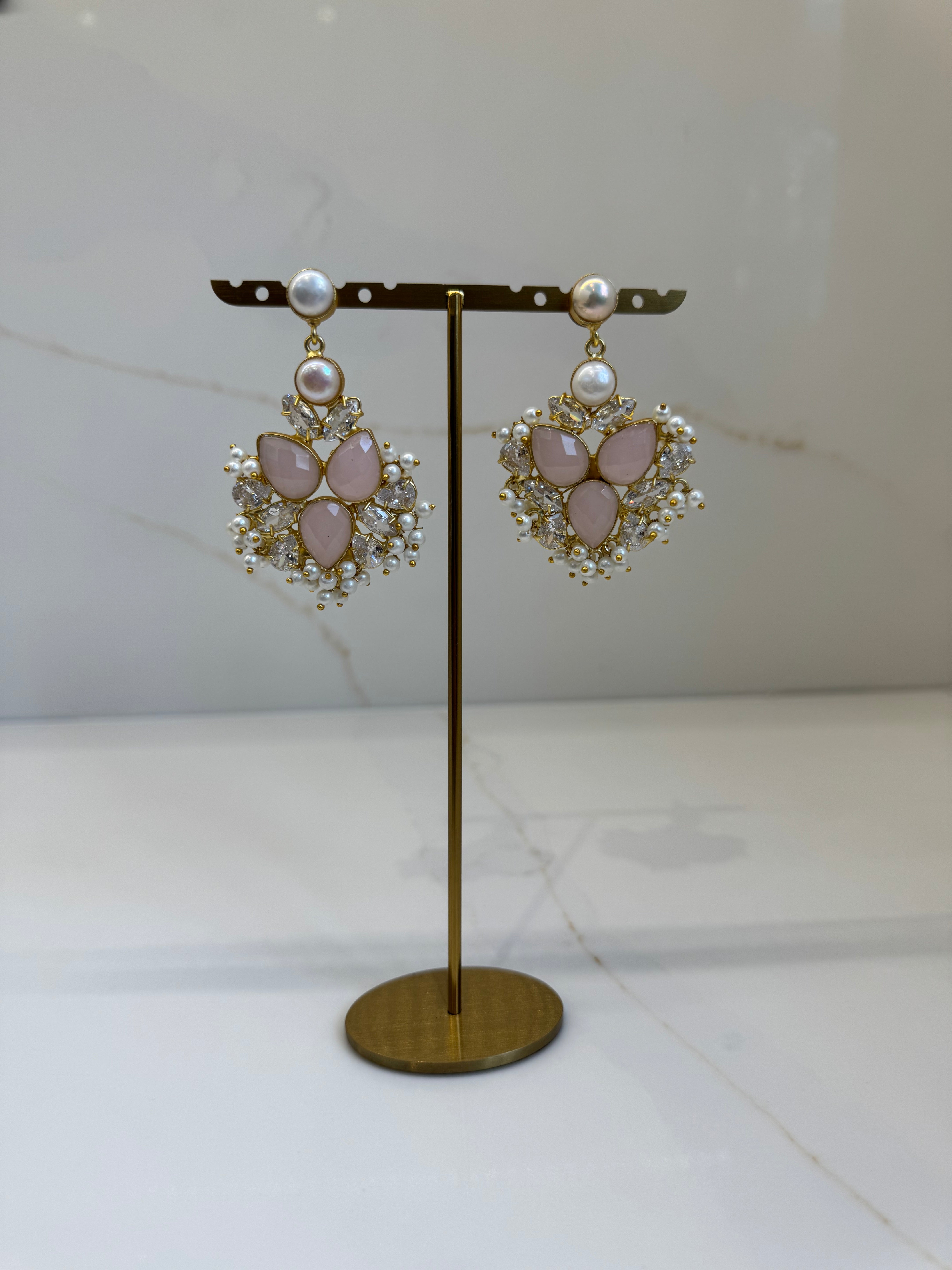 Soft Pink Gulbahar Earrings