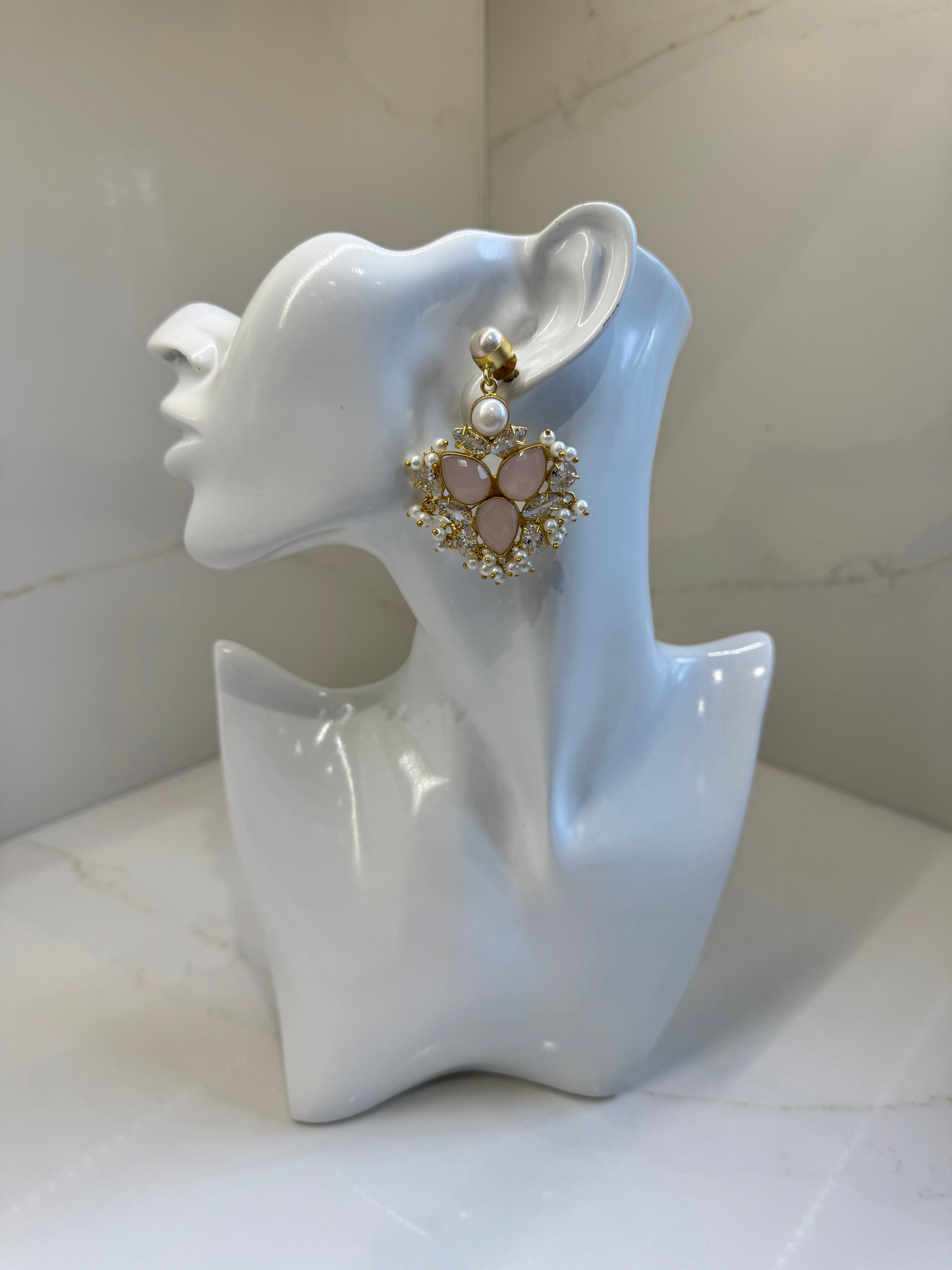 Soft Pink Gulbahar Earrings