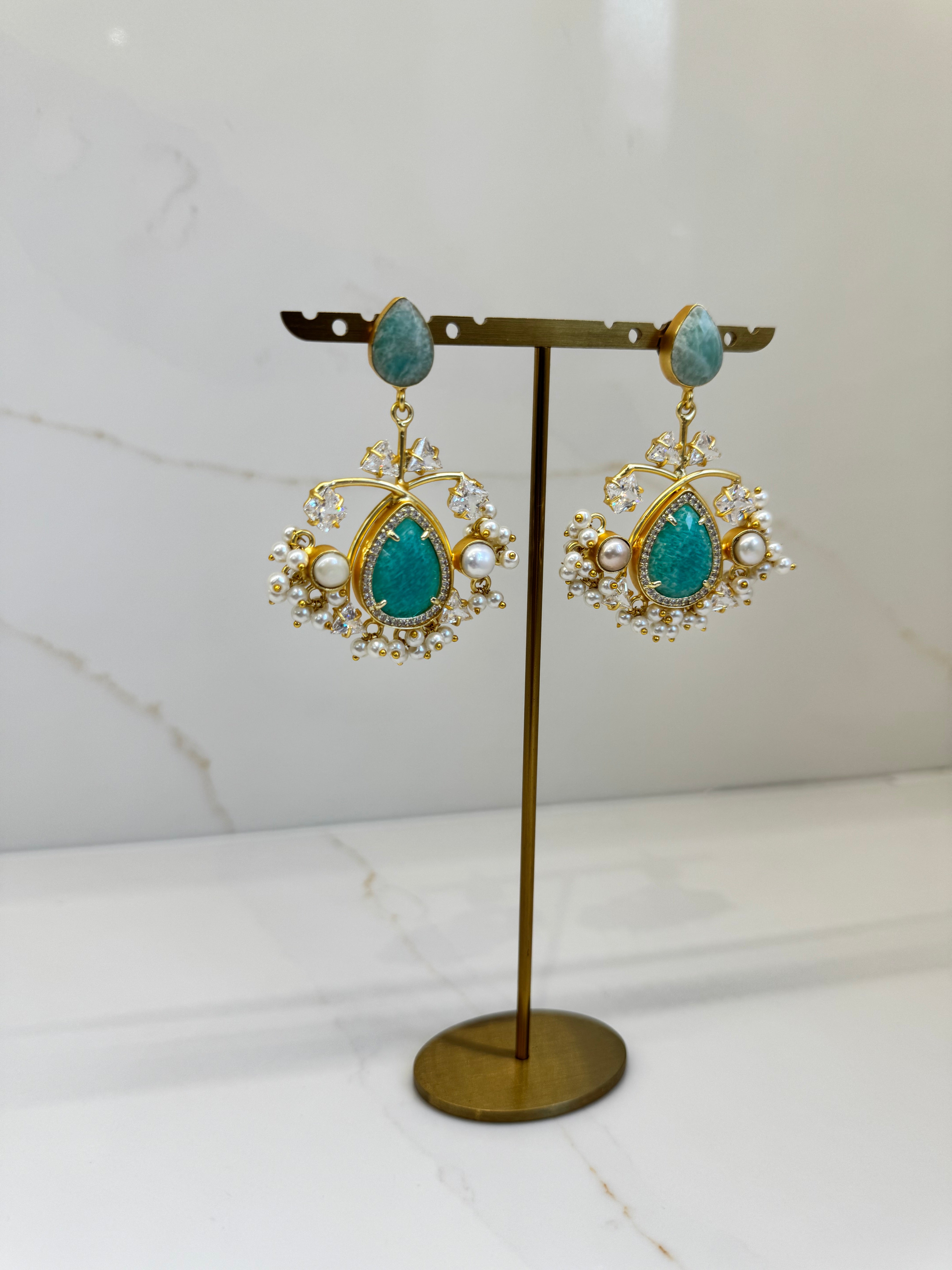 Turquoise tear drop earrings